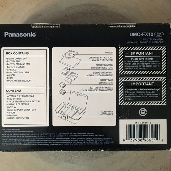 Panasonic LUMIX DMC FX10 6.0MP Digital Camera In Black + Tamrac Case - Picture 11 of 16